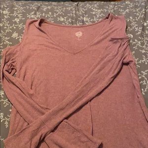 Off the shoulder with sleeves shirt